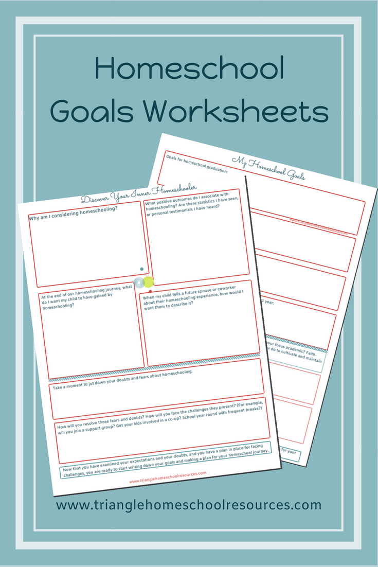 Homeschool Goals Worksheets