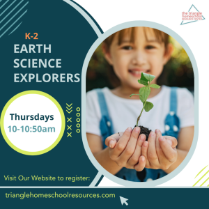 Homeschool Earth Science class for kindergarten through second grade in Garner, North Carolina