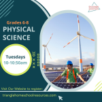 Homeschool Physical Science Class for middle schoolers in Garner, NC on Tuesdays at 10am