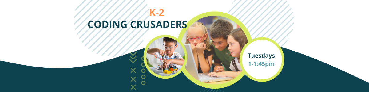 K-2 Coding Crusaders unplugged coding class held on Tuesdays from 1-1:45 pm in Garner,NC